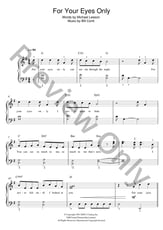 For Your Eyes Only piano sheet music cover